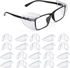 MELASA 12 Pairs Eye Glasses Side Shields, Flexible Slip on Shields for... 