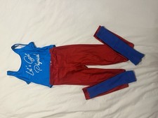 80s Workout Costume Set, Dance Costume; Leo, Leggings, Legwarmer Set Size SA