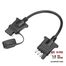 4-Pin Flat Trailer Extension Cable 12 Inch, Heavy Duty 18AWG 1ft 12 inch 