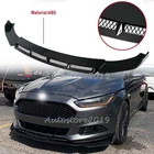 For Ford Fusion Gloss Black Front Bumper Lip Spoiler Splitter Body Kit