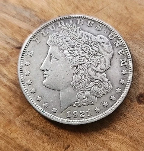 USA 1921 P Morgan Silver Dollar Coin 90% Silver Very Fine Circulated Last Year