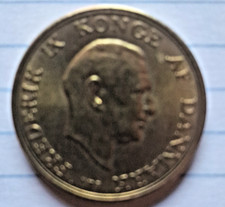 1952 Denmark Danish 2 Kroner Frederik IX Konge Crowned Shield Coin 