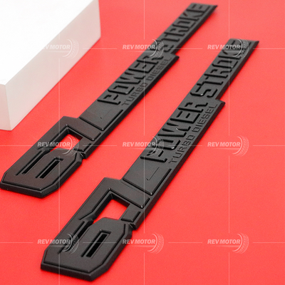 #ad 2Pcs For 2023 2025 6.7L Power Stroke Diesel Emblem Black Fender Badge $39.59