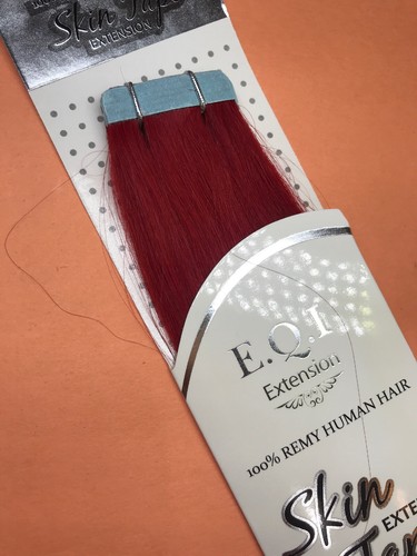 E.Q.I. 100% Humano REMY PIEL_CINTA_ON_Extensiones-10 PIEZAS_1""_CINTA_18""_LARGO_#ROJO - Imagen 2 de 4