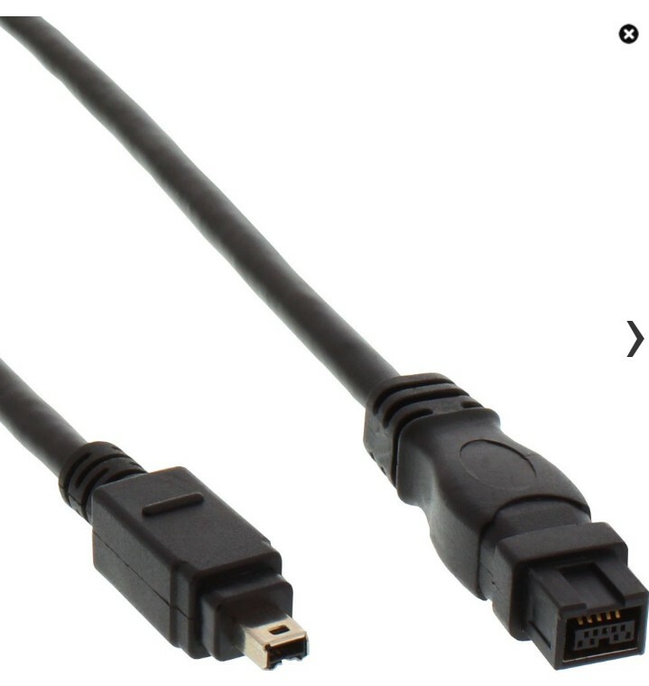 INL InLine® Cavo FireWire IEEE1394, 4pin maschio a 9pin maschio, 800Mbit/s, ner