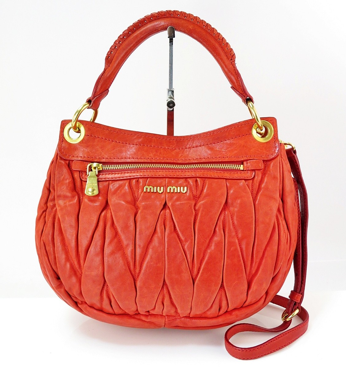 バッグ MIU MIU MATELASSE LEATHER 2WAY HAND BAG Miu Miu MiuMiu Matelasse Hand Bag Leather 2way Black Auth