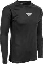 Fly Racing Men's Heavyweight Base Layer Top (Black) S