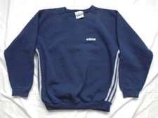Vintage 80s 90s Adidas Sweatshirt Mens Medium Blue Crewneck Sweater Pullover