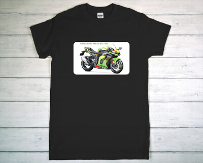 【てつ】 KAWASAKI Ninja ZX-10R T-shirt with technical details printed on