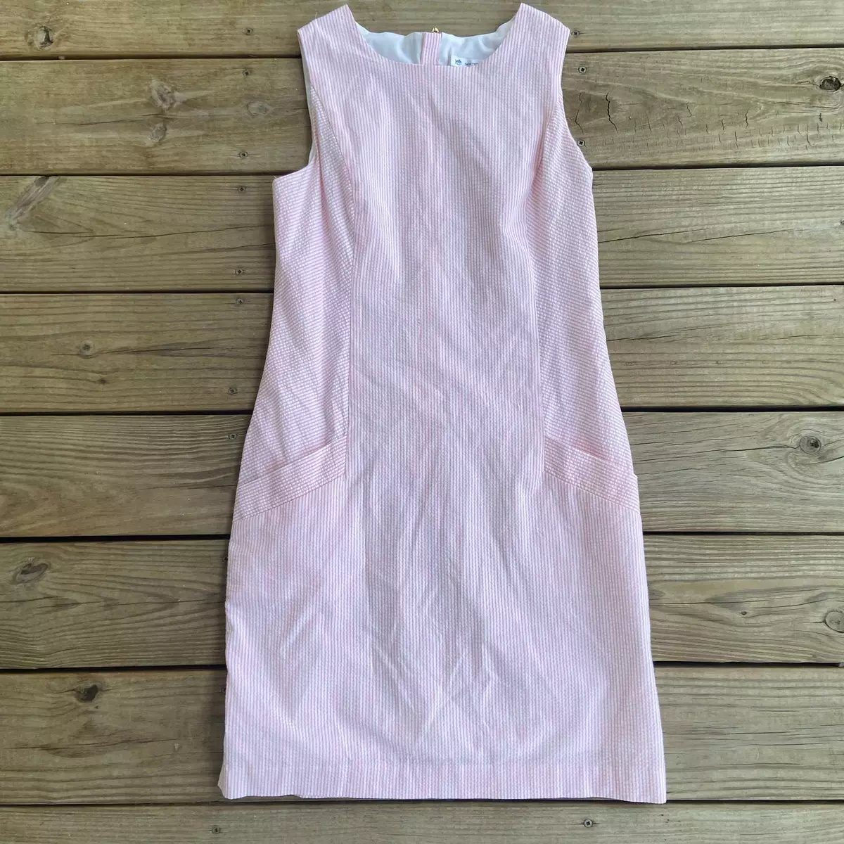 Seersucker shift clearance dress