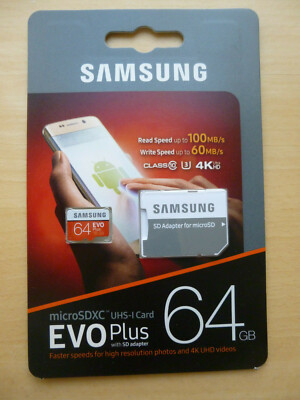 Samsung EVO Plus 64 GB microSDHC Speicherkarte