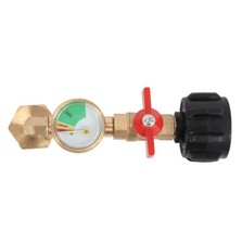 Propane Refill Adapter w/ON-Off Valve and Gauge Fill 1Lb Bottle From 20Lb Tank