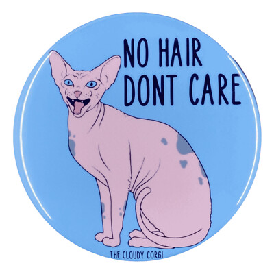 Sphynx Hairless Cat Pin Button Badge Funny Kitty Gifts Collectible Accessories Ebay