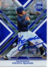 Heath Quinn Samford 2016 Panini Elite Blue Aspirations Signed Card