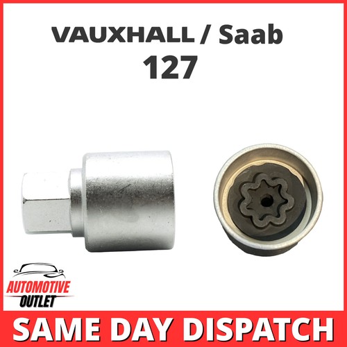 MASTER LOCKING WHEEL SECURITY NUT BOLT REMOVER KEY SOCKET 127 FOR VAUXHALL SAAB