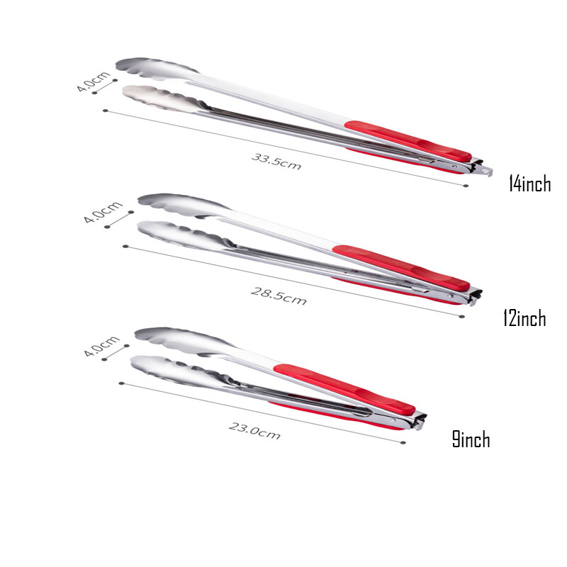 Edelstahl-Kochzange Lebensmittel BBQ Salat Selbstbedienungs-Küchenwerkzeuge