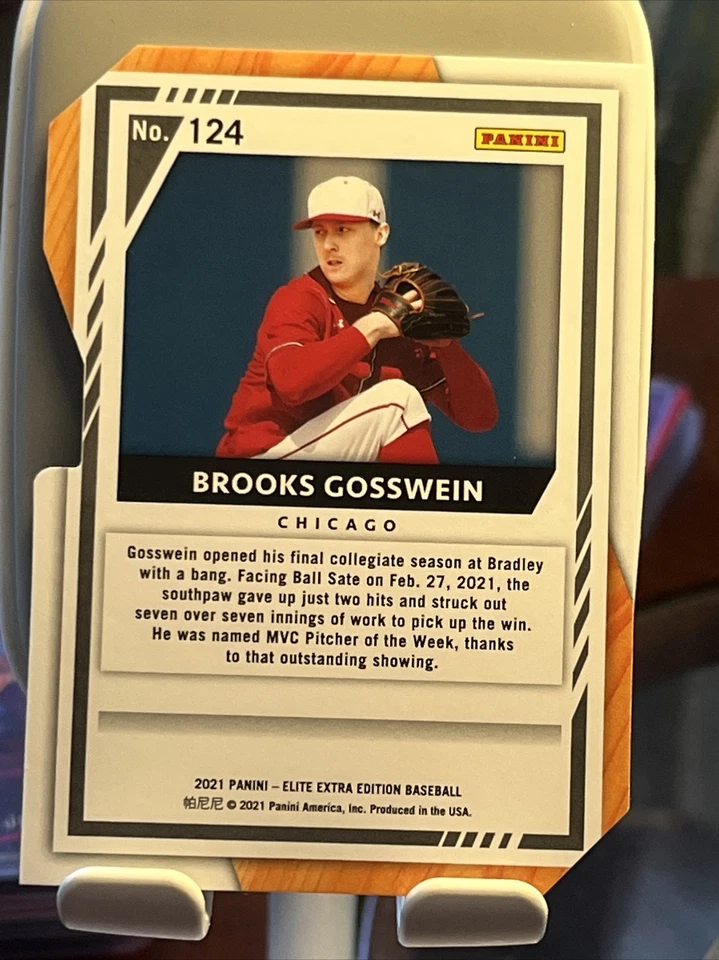 2021 Panini Elite Extra Edition Baseball Brooks Gosswein Die Cut #’d /999 - Image 2 of 2