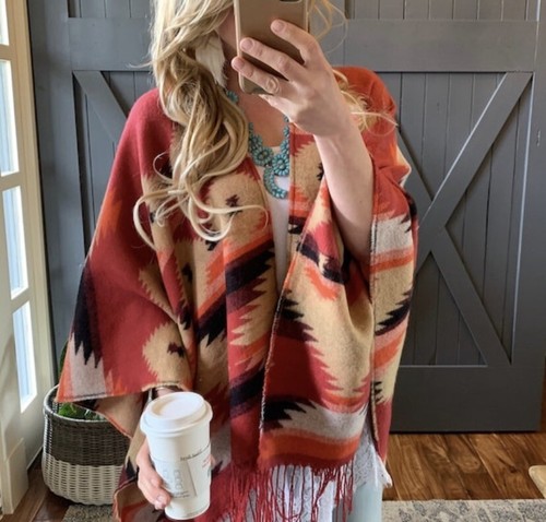 New Western Fringe Blanket Wrap 