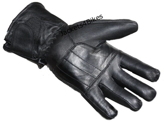 Men’s Winter Gauntlet Motorcycle Gloves, 100% Natural Sheep Leather Thinsulate - Image 2 of 4