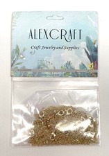 Wholesale 12 PCS Gold Plated Brass Flat Cable Chains for Jewelry Making 18" New