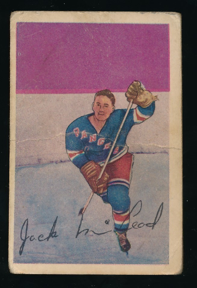 Robert McLeod #102 Hockey Cards 1952 Parkhurst trading card — raw and PSA graded price guide