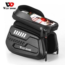 Borsa telaio anteriore tubo superiore bici WEST BIKING impermeabile guscio rigido borsa 1,4 L