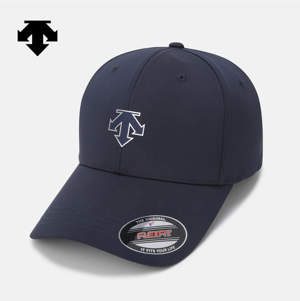 NEW DESCENTE Banding Ballcaps Flexfit SQ123UCP19 NAVY (ML SIZE