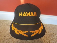 Vintage Hawaii Snapback Trucker Hat Cap Mesh Foam Rope Gold Leaf Scrambled Egg