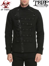 TRIPP NYC GOTH PUNK EMO BLACK PSYCHO BAND BONDO JACKET HALLOWEEN COSTUME