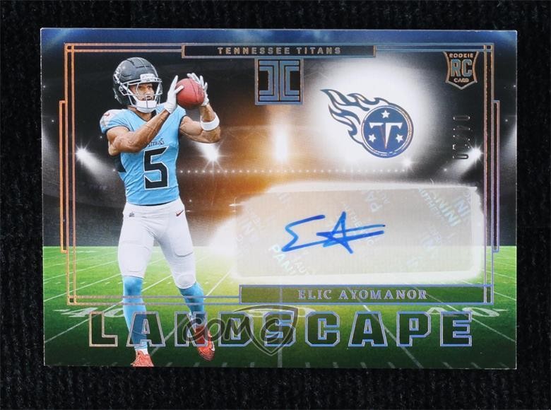 2025 Panini Impeccable Rookie Landscape Gold 4/10 Elic Ayomanor Auto RC 0gh9