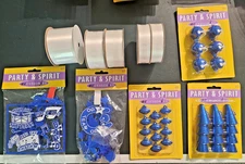 Mixed Lot HOMECOMING MUM ROYAL BLUE Supplies Charms Ribbon Garland (New&Sealed)