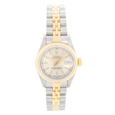 Rolex 69173 Ladies Datejust Steel & Gold Watch Silver Dial