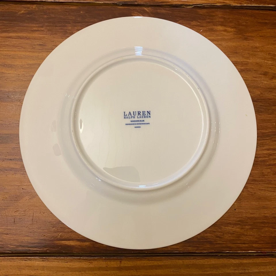 Ralph Lauren普通话蓝色花卉卷轴沙拉甜点盘2件套 — 第 4/4 张图片
