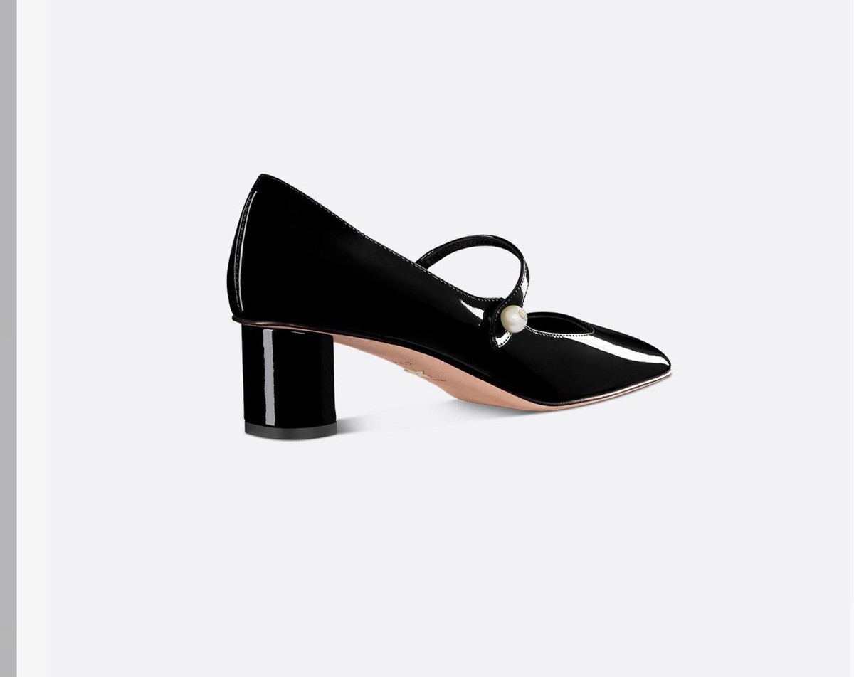 靴 Christian Dior Jolie 37.5 Christian Dior $1,100 Jolie Dior Pump Black Patent Calfskin 38 | eBay