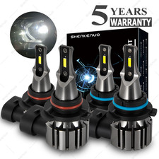 4x 9005 9006 Led Headlight Kit Combo Bulb High Low Beam Super 6000k White
