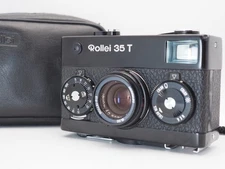 Christmas SALE Rollei 35 T w/Case Black Meter Works 35mm Film Camera JAPAN #J184