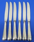 6 - Gorham FAIRFAX Sterling Silver Handle 8 7/8" Modern Hollow KNIVES (Luncheon)