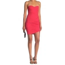 Love x Design Dress coral/pink strapless tulip hem -Size Medium