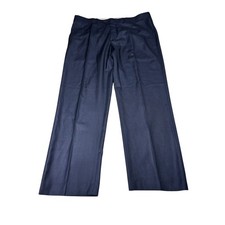 Hugo Boss Navy Blue Dress Pants Mens Wool Flat Front Trousers Slacks W38 L31