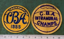 Vintage 1955 CBA CHRISTIAN BROTHERS ASSOCIATION? Felt Basketball PATCHES Champs