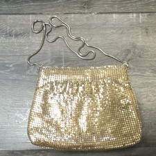 Vintage Y S gold mesh Evening clutch snake chain strap shoulder /cross body