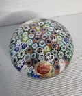 Murano Art Glass Millefiori Paperweight Vintage