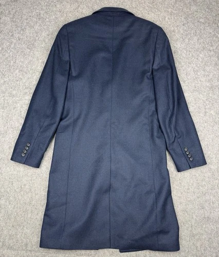 STAFFORD Mens Small NWT Regular Fit 100% Wool Overcoat Trenchcoat $260 MSRP image 13