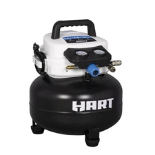 Hart 6 Gallon 1.5 HP Pancake Air Compressor - High Efficient Motor