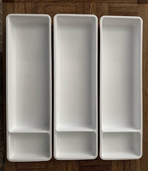 IKEA STÖDJA Utensilios Maquillaje Organizador 19 3/4” Blanco Interior Cajones Gabinetes NUEVO