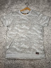 Tapout WWE MMA Wrestling Short Sleeve Performance Gym Gray Camo Men’s Size Large
