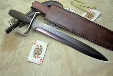 BOWIE KNIFE S-GUARD SABER CIVIL WAR SECESSION CONFEDERATE ARMY CARBON FORGED