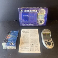 Excalibur LCD Backgammon Handheld Computer Game Travel Electronic Silver 8 Level