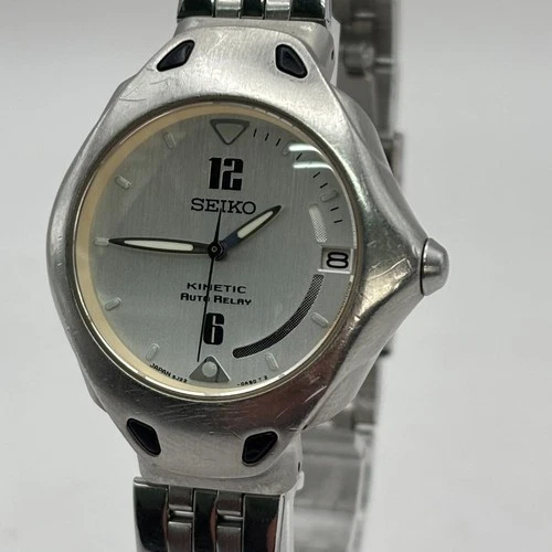 Seiko Kinetic 5J22 0A80 Watch Discontinued Rare Vintage Caliber 5J22