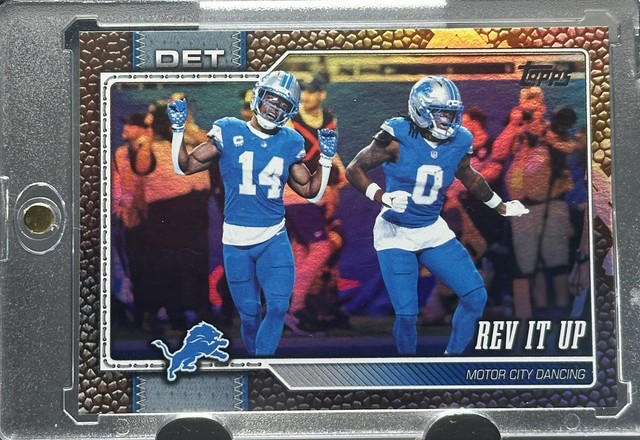 Amon-Ra St Brown Jahmyr Gibbs Detroit Lions Holo Dual Refractor Foil Card